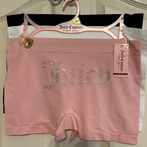 Juicy Couture 3 Pk Women's Rhinestones Underwear Panties Intimates plus size